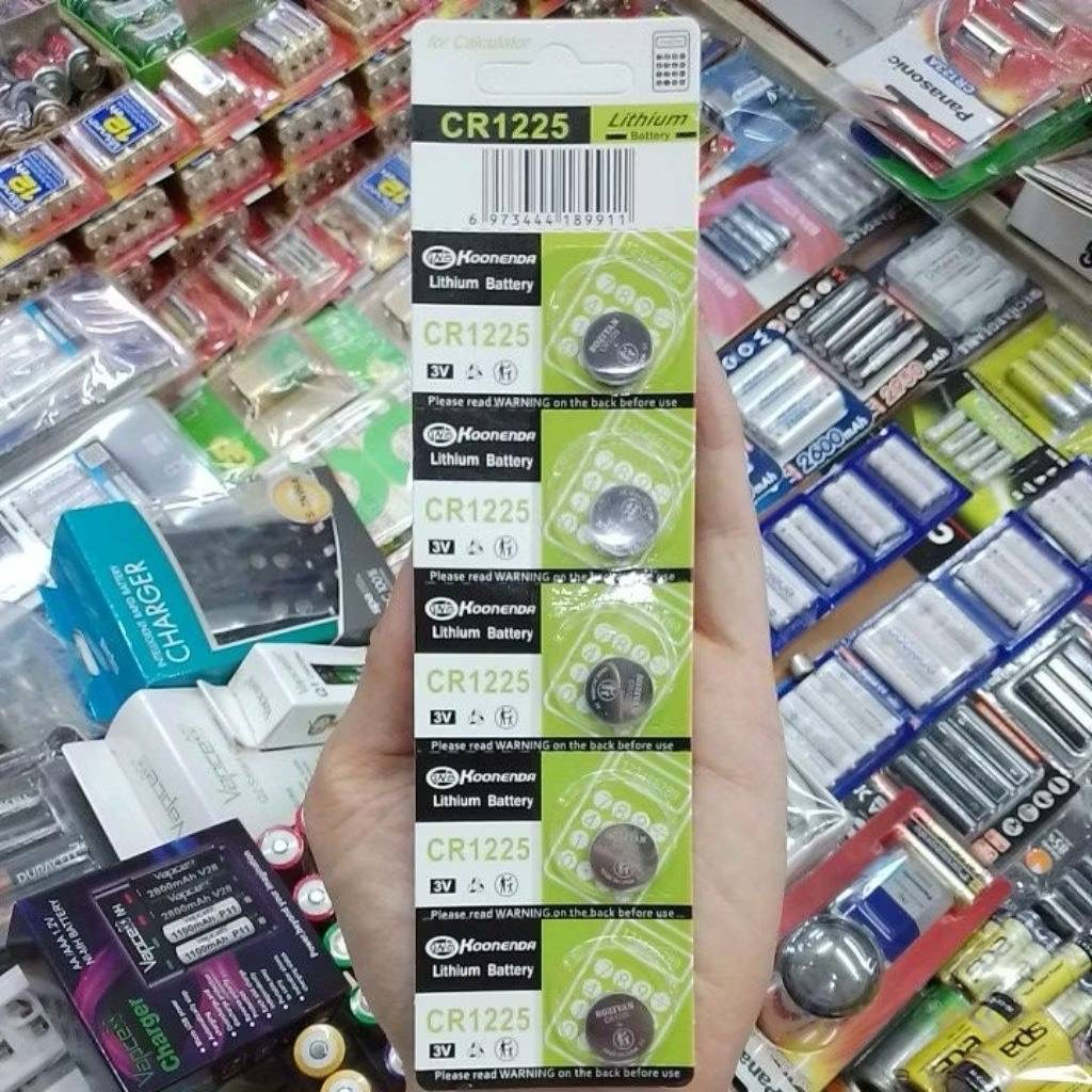 ถ่านกระดุม koonenda CR1225 Lithium Battery 3V จำนวน5ก้อน ของใหม่ ของแท้