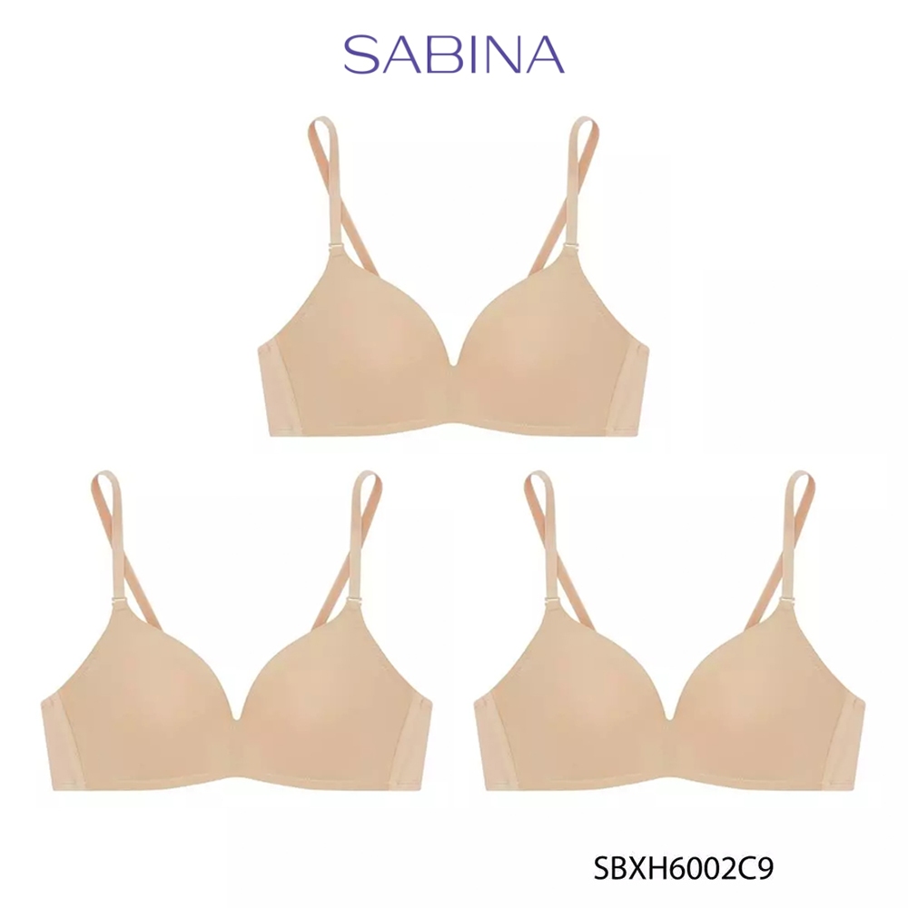 Sabina (Set 3 ชิ้น) Soft Doomm Level 3 เสื้อชั้นใน ไร้โครง รหัส SBXH6002C9 - สีเนื้อ