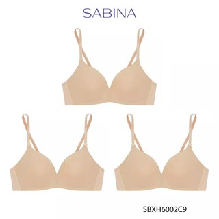 Sabina (Set 3 ชิ้น) Soft Doomm Level 3 เสื้อชั้นใน ไร้โครง รหัส SBXH6002C9 - สีเนื้อ