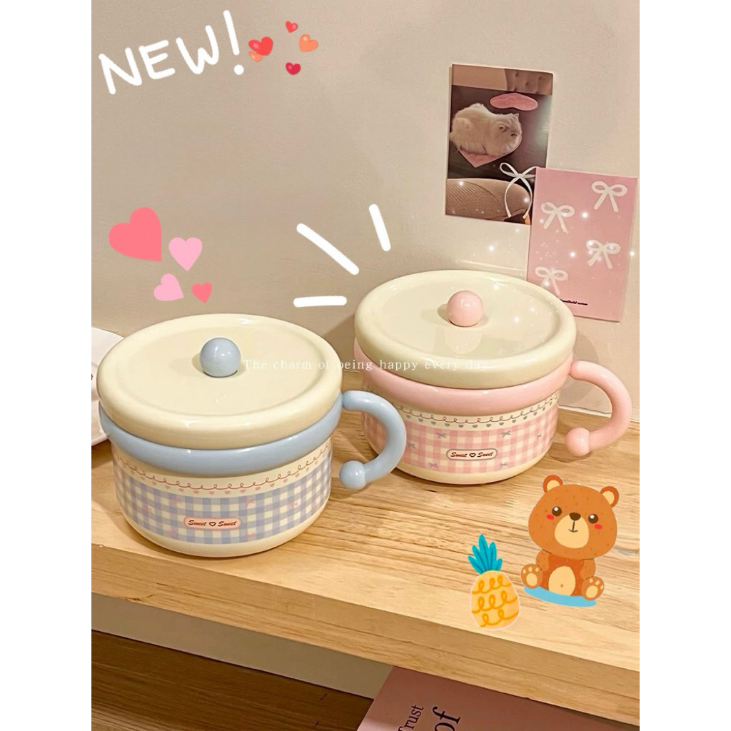 ชามมาม่า ถ้วยมาม่าสแตนเลส304  พร้อมฝา  cup noodles ขนาด1000ML พร้อมส่ง