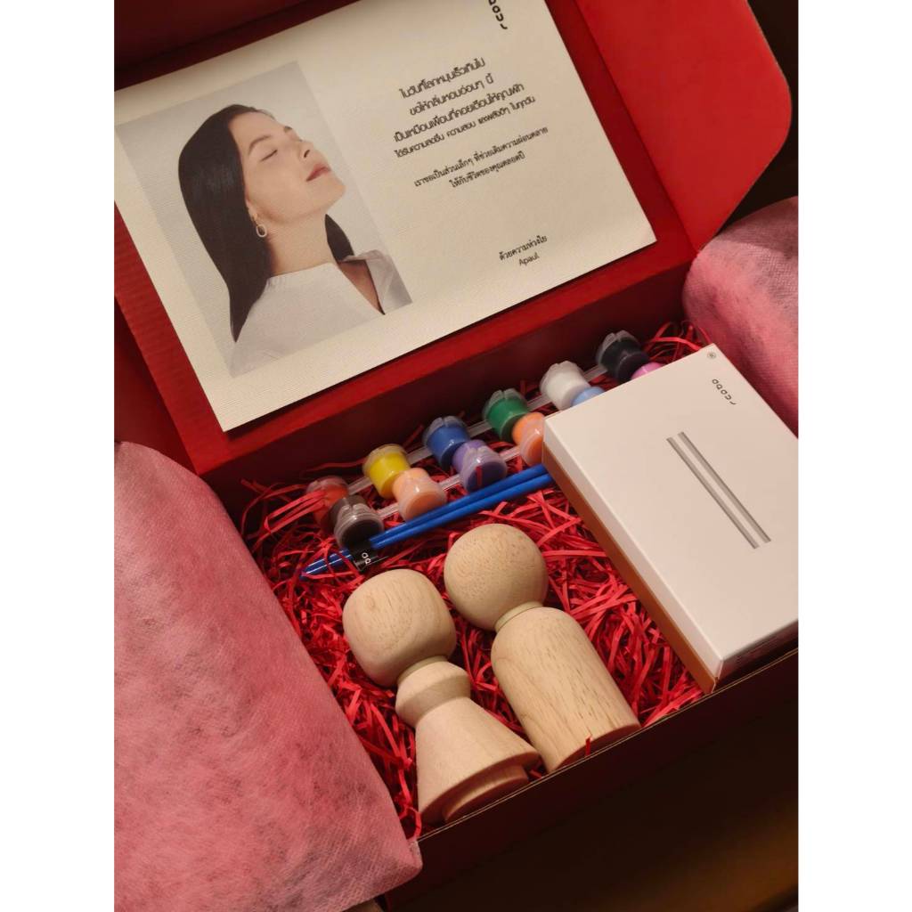 ชุดระบายสีตุ๊กตายาดมไม้ Wooden Inhaler Doll Painting Set