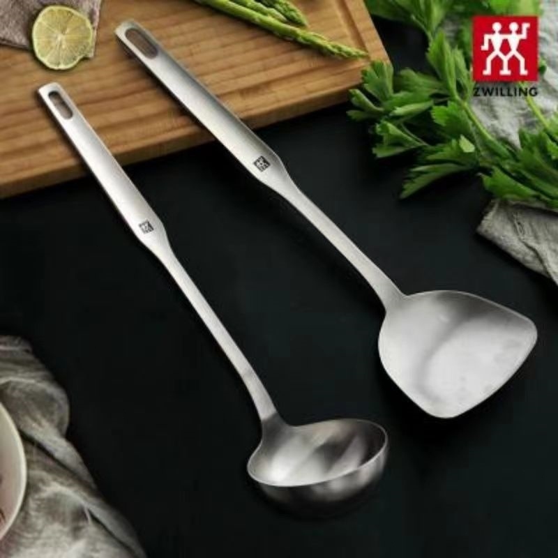 Zwilling Kitchenware Cookware Two-Piece Set Stainless Steel Spatula Soup Spoon