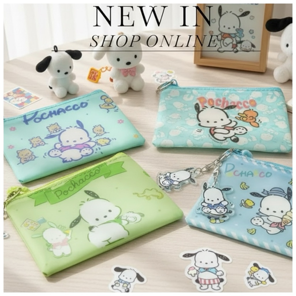 กระเป๋าสตางค์ Pochacco กระเป๋าใส่เหรียญ ลายการ์ตูน 🍭🌈🌻