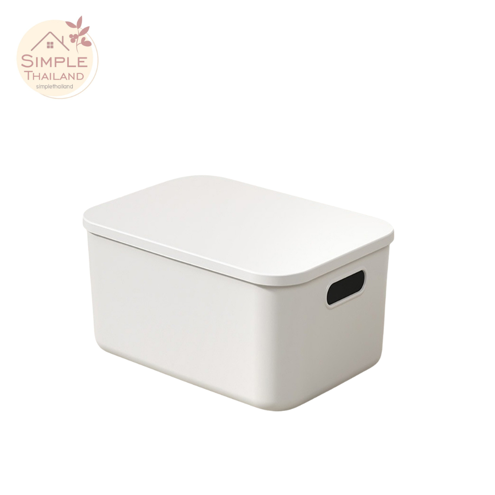 กล่องเก็บของมีฝา กล่องพลาสติกพร้อมฝาปิด กล่องเก็บของเข้ามุม Storage Box จัดระเบียบในบ้าน คอนโด สำนักงาน simplethailand