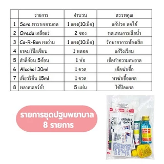 First Aid Kit ชุดอุปกรณ์ทำแผล พร้อมกระเป๋าพยาบาล ชุดปฐมพยาบาลเดินทาง เดินทางท่องเที่ยว ถวายสังฆทาน
