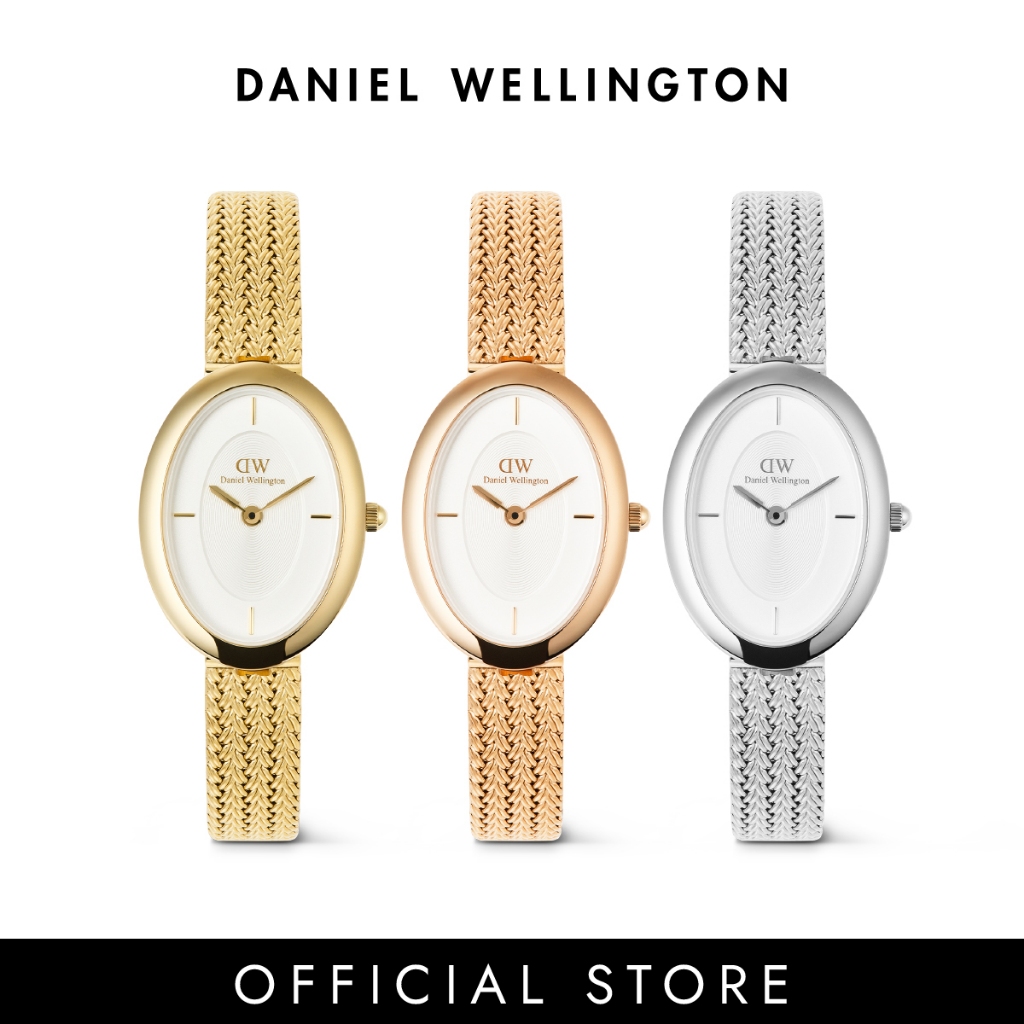 Daniel Wellington Juliette Braided Mesh White Sunray Rose Gold / Silver / Gold  นาฬิกา ผู้หญิง