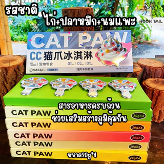 CC PAW ขนมแมว แคท ทรีท สปูน ขนมแมวเลีย 6 รสชาติ 20กรัม 4 สปูน x 1 กล่อง