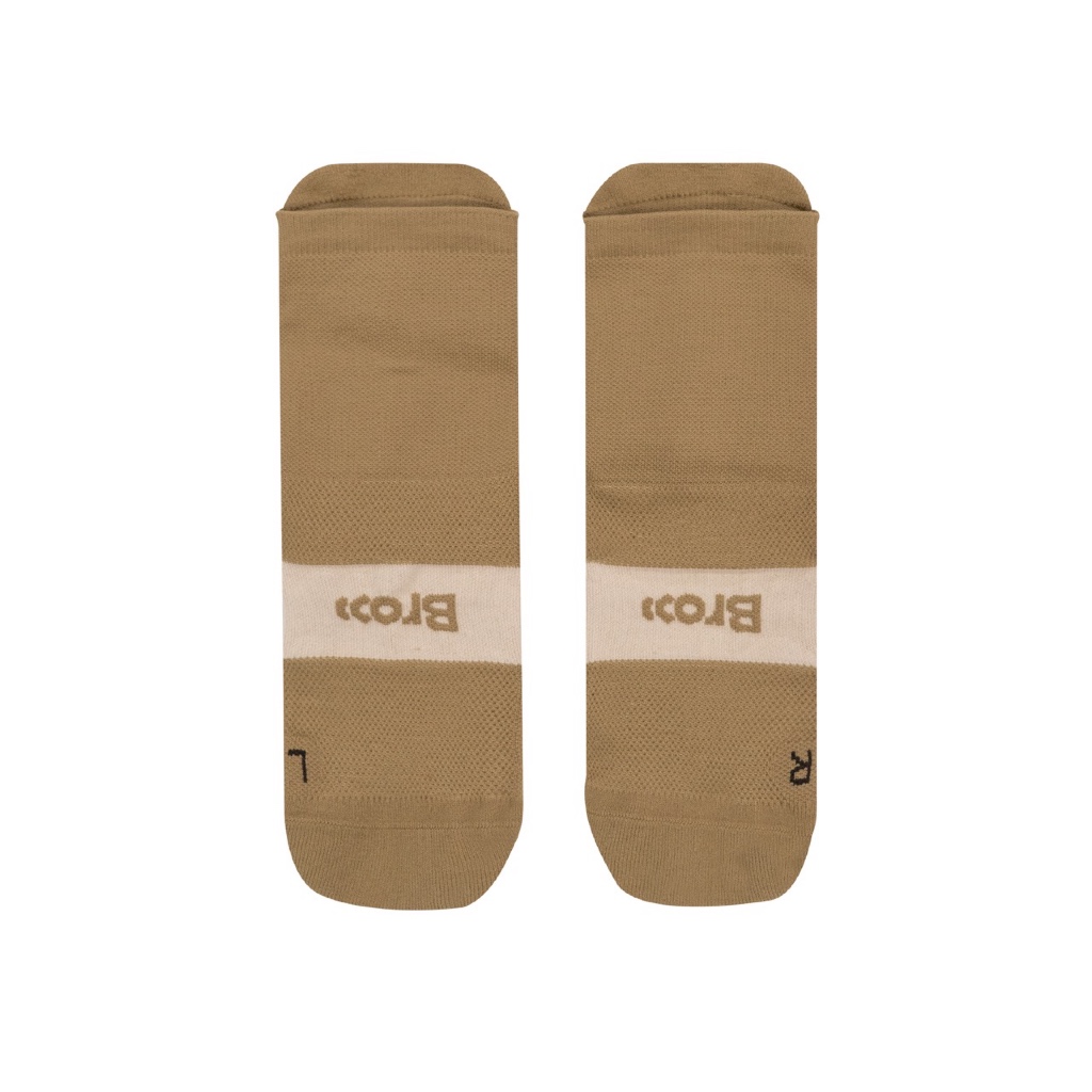 BROOO PRO RUNNING LOW CREW SOCK BROWN