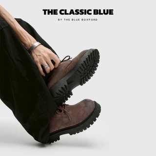 (พร้อมส่ง) The Classic blue - Brown Lisbon Derby shoes รองเท้าหนังเดอร์บี้ - ไซส์ใหญ่สุด 46 ยาว 28.5 ซม.