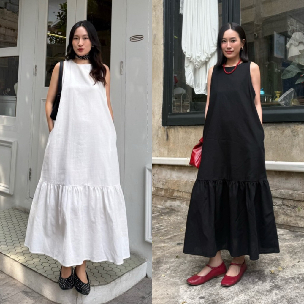 611 KNOCKKNOCK - ALMOND DRESS