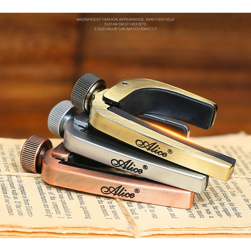 Alice Guitar Capo A007Aแบบหมุสกรู Perfect Quick Change Tune สําหรับกีตาร์อะคูสติกไฟฟ้า, เบส, ไวโอลินและอูคูเลเล่