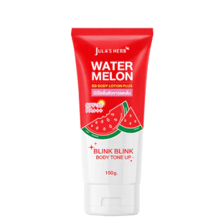 ใหม่! [จุฬาเฮิร์บ] Watermelon BB Body Lotion Plus บีบีโลชั่นตัวขาวแตงโม 2 หลอด