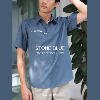 เสื้อเชิ้ต คอปก แบบสวม แขนสั้น SHORT SLEEVE SHIRT ทรงพอดีตัว Regular Fit