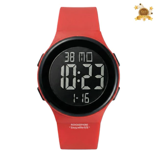 นาฬิกาข้อมือ TOMI - โทมิ แท้ รหัส TM1 กันน้ำ 100% ไฟ LED เต็มจอ หน้าปัดกลม 42 MM. สายซิลิโคนเรซิ่น มี 15 สี