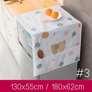 ผ้าคลุมตู้เย็น คลุมเครื่องซักผ้า EVA กันน้ำ กันฝุ่น ขนาด 54/55/60/62x130/180 cm พร้อมช่องเก็บของ 2 ด้าน ส่งจากไทย!!!