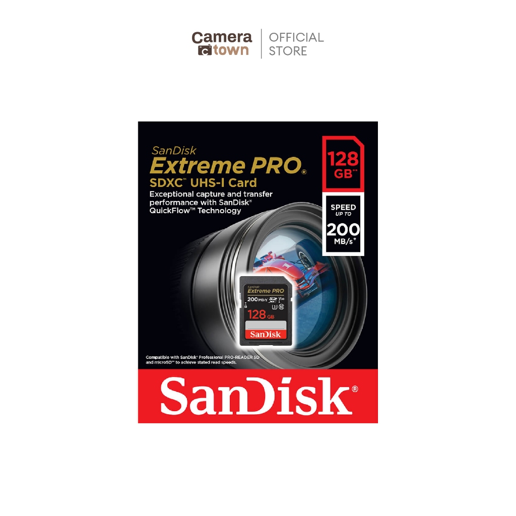เมมโมรี่การ์ด SANDISK EXTREME PRO 200MB/S [ประกันศูนย์ Lifetime]