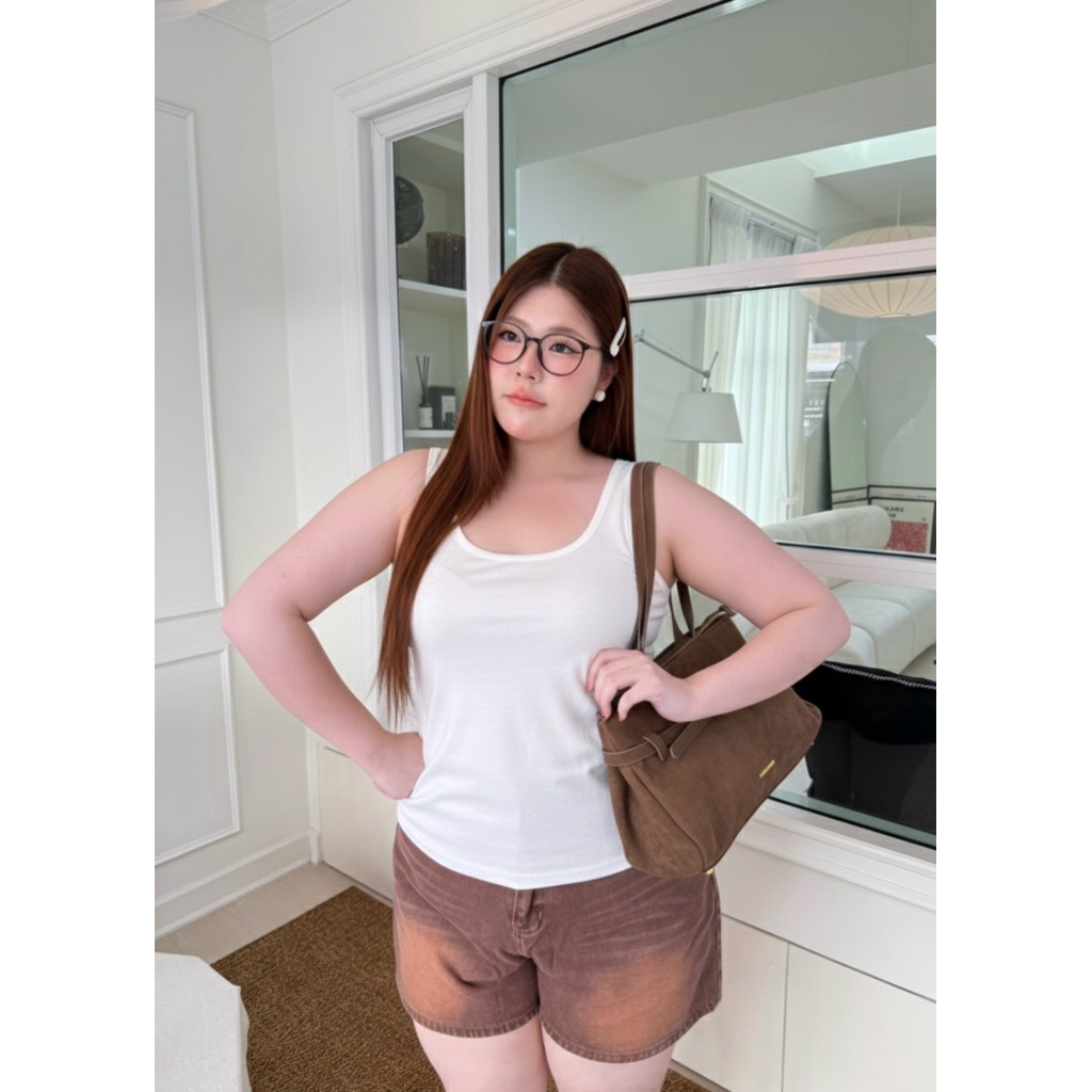 Tank Chubby Top ☾⋆⁺₊🐈⬛🐾⋆⁺₊⋆  เสื้อกล้ามผ้าเนื้อหนา ผ้านิ่มใส่สบาย ผ้าดีไม่ร้อน ไม่อับเหงื่อ สามารถใส่ซับในได้ - รูปที่ 5