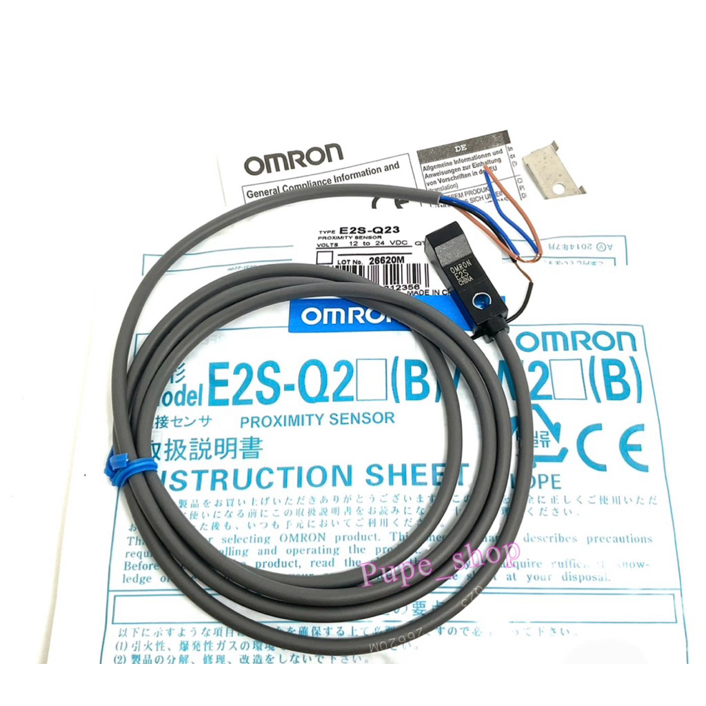 Omron E2S-Q23 PROXIMITY SENSOR 12-24VDC  1M (ของใหม่) ระยะ2.5mm 3สาย ชนิด NPN-NO