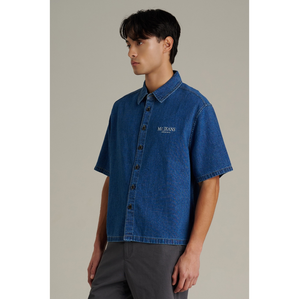 Mc JEANS قميص جينز رجالي Boxy نصف كم — صورة 2