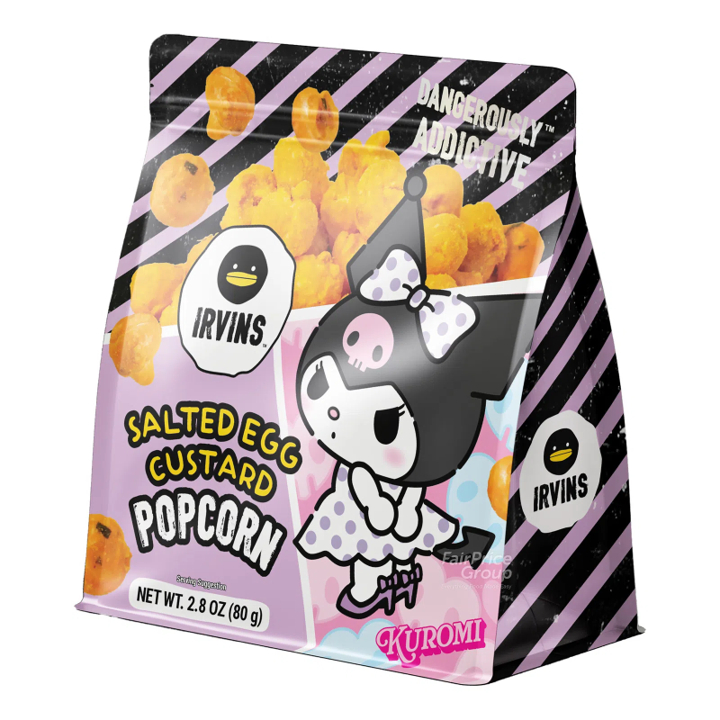IRVINS x KUMORI Salted Egg Custard POPCORN เออวินส์ ป็อปคอร์น เคลือบไข่เค็ม 80g.