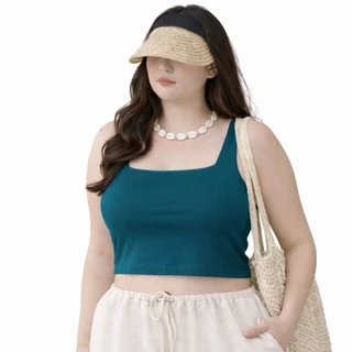 💕PP♡CLOSET💕เสื้อกล้ามคอเหลี่ยมสาวอวบ XL-3XL (Plussize) 28สี เสื้อกล้ามครอปสาวอวบ เนื้อผ้า2ชั้น ยืดได้เยอะ