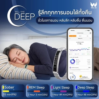 [ร้าน Official] รุ่นยอดฮิต! Well Time Deep กำไลสุขภาพ ติดตามการนอน อารมณ์ ความเครียด นับก้าว