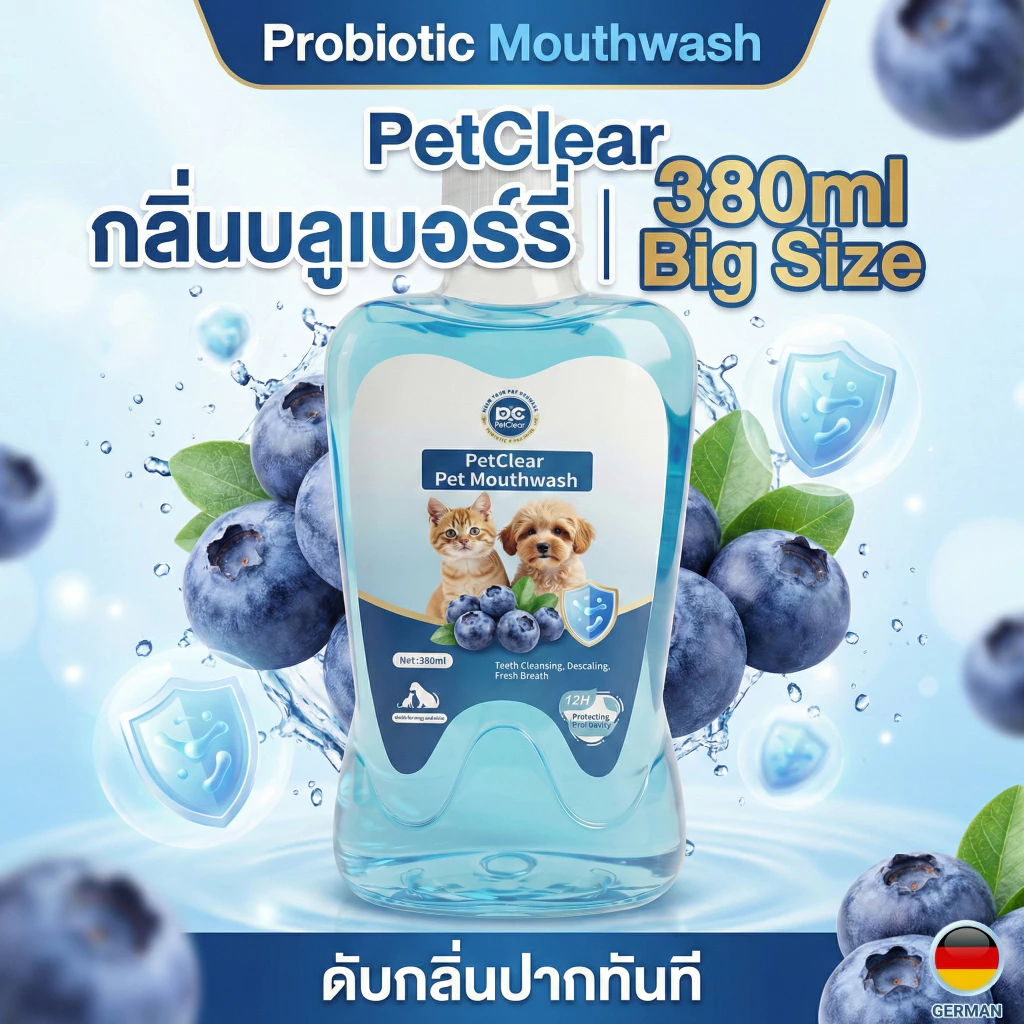 PetClear น้ำยาบ้วนปากสัตว์เลี้ยง 380ml thumbnail 3