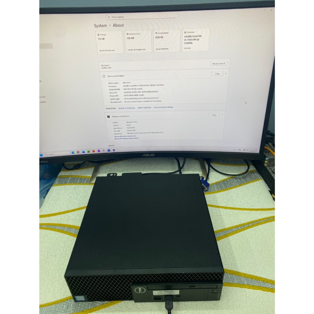 DELL Optiplex 3050 i5-7500 RAM 8 GB SSD 120 GB