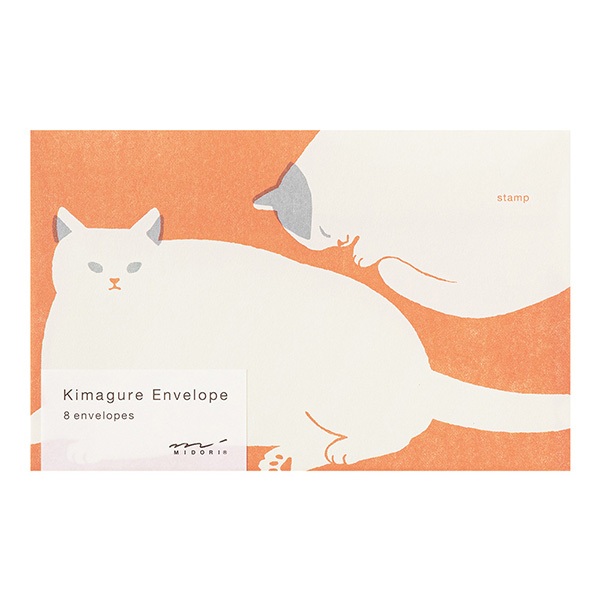 MIDORI Kitagule Envelope Cat Pattern (D20598006) / ซองจดหมายลายแมว แบรนด์ MIDORI จากประเทศญี่ปุ่น