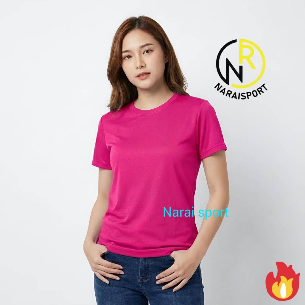 เสื้อคอกลมสีล้วน ผ้าไมโครเกรดA ผ้าไม่เป็นขน ทรงสวย ใส่สบาย PM T6401 เสื้อสีดำ ใส่ออกกำลังกาย ใส่เล่นได้