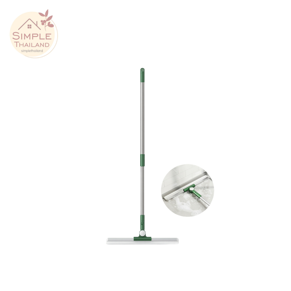 ไม้กวาดซิลิโคน ไม้กวาดซิลิโคน ไม้กวาดน้ำ ไม้ปาดน้ำ Scraper mop หมุนได้ 180 องศา เข้าถึงซอกมุม แขวนเก็บได้ ประหยัดพื้นที่