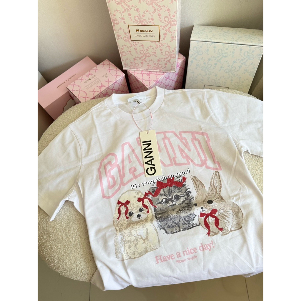 Gani Animals Print T-shirt BRIGHT WHITE A1050029_151 [VAT included]
