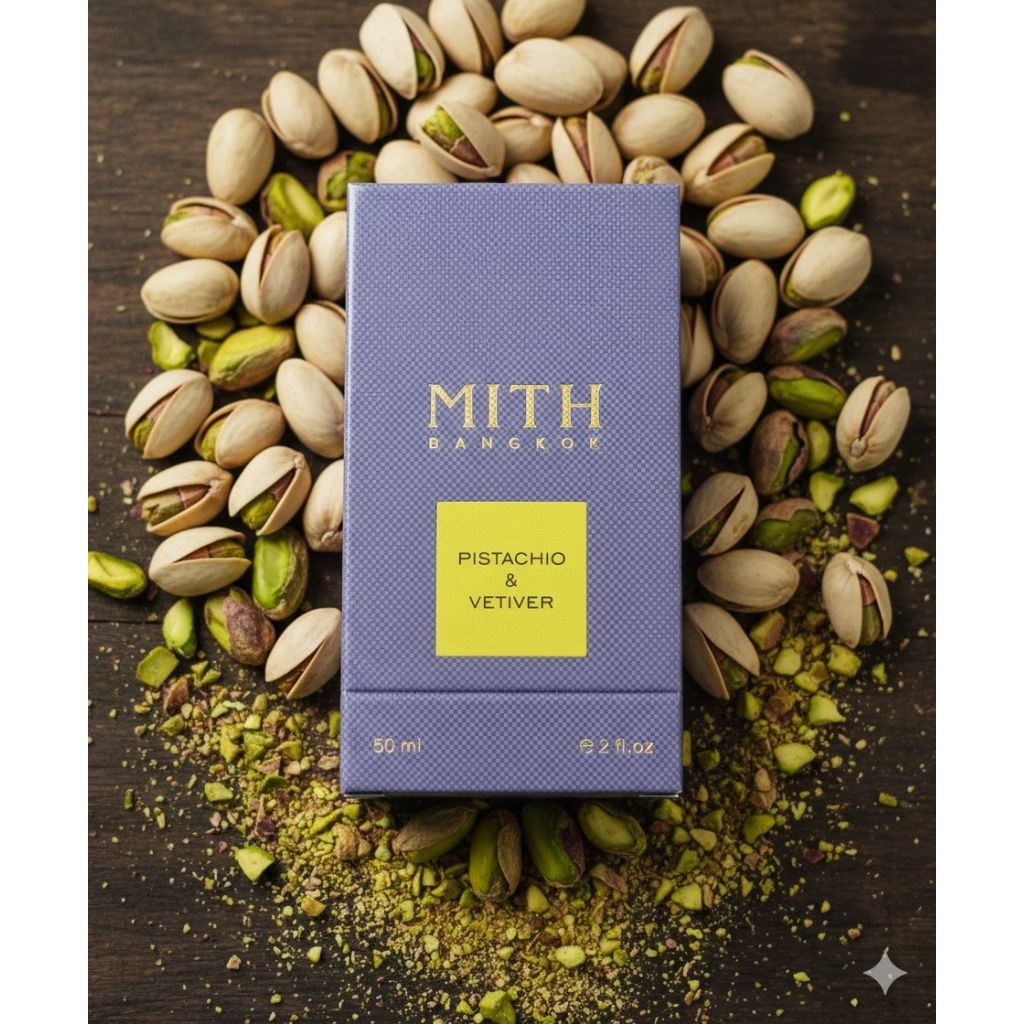 พร้อมส่ง 📬 นํ้าหอม MITH : Pistachio & Vetiver 60ml แท้ 💯% จาก Mith Bangkok 

