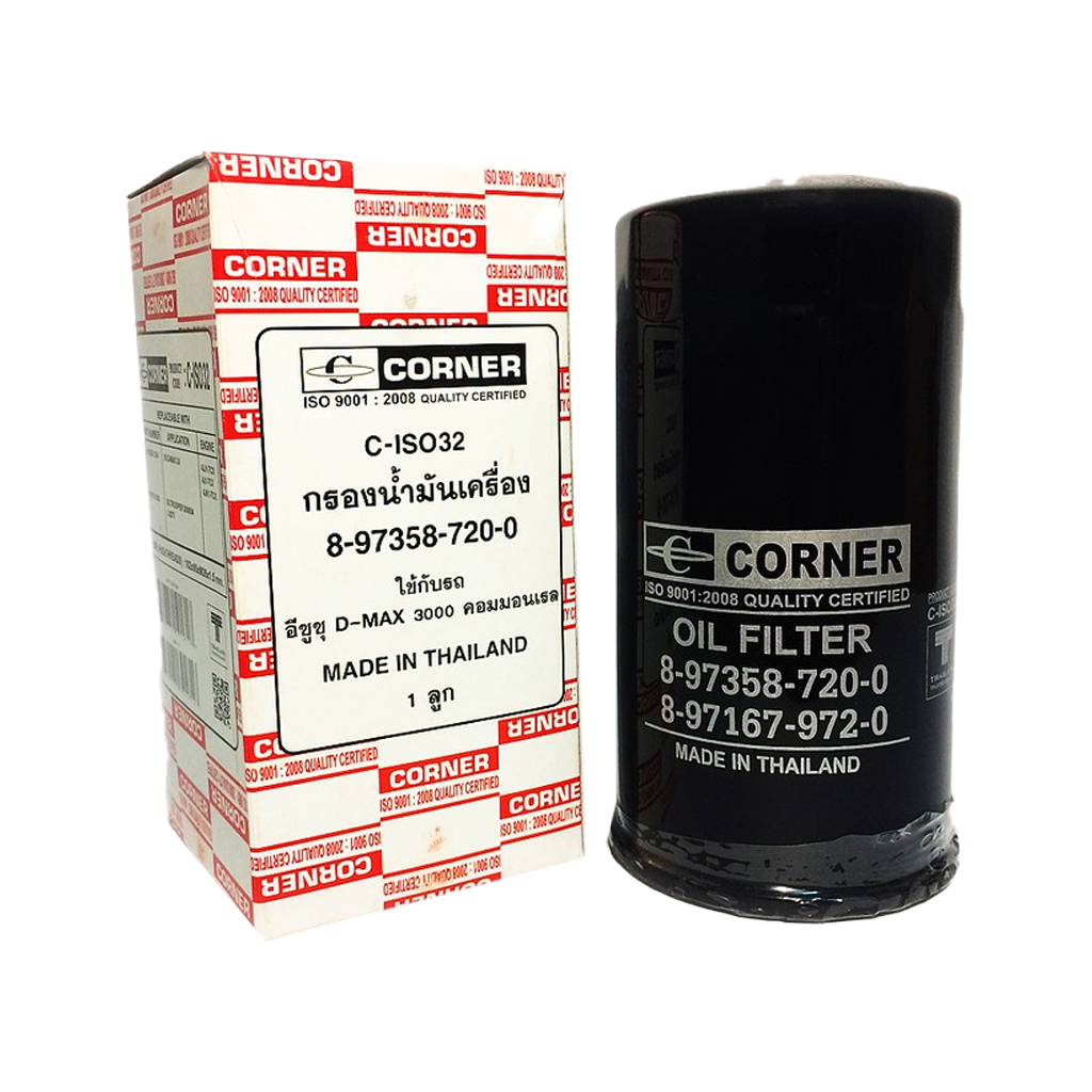 CORNER FILTER P/N C-ISO32 OIL FILTER CROSS (8-97258-720-0 / 8-97167-972-0)