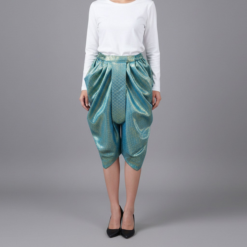 โจงกระเบนสำเร็จรูป(ผ้าตาด) โจงกระเบนผู้ใหญ่ ลิเก ใส่ได้ทั้งชาย-หญิง(มีซิป-มีตะขอ)