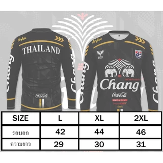 เสื้อแขนยาวลายช้างไทยแลนด์-สีดำ(Black Edition) ใส่สบายไม่ต้องรีด งานกราฟิกเท่ๆ