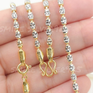 ค83 สร้อยคอ ถังโอ๊คคริสตัล Diamond cut ขนาด3mm. เงินแท้ 92.5…