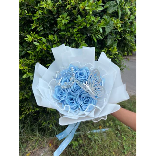 ❌รีบใช้แจ้งในแชท❌ช่อดอกกุหลาบริบบิ้น ดอกกุหลาบกริตเตอร์ 🌹 3 ดอกขึ้นไปแถมผีเสื้อ 7ดอกขึ้นไปแถมผีเสื้อ+มงกุฎ