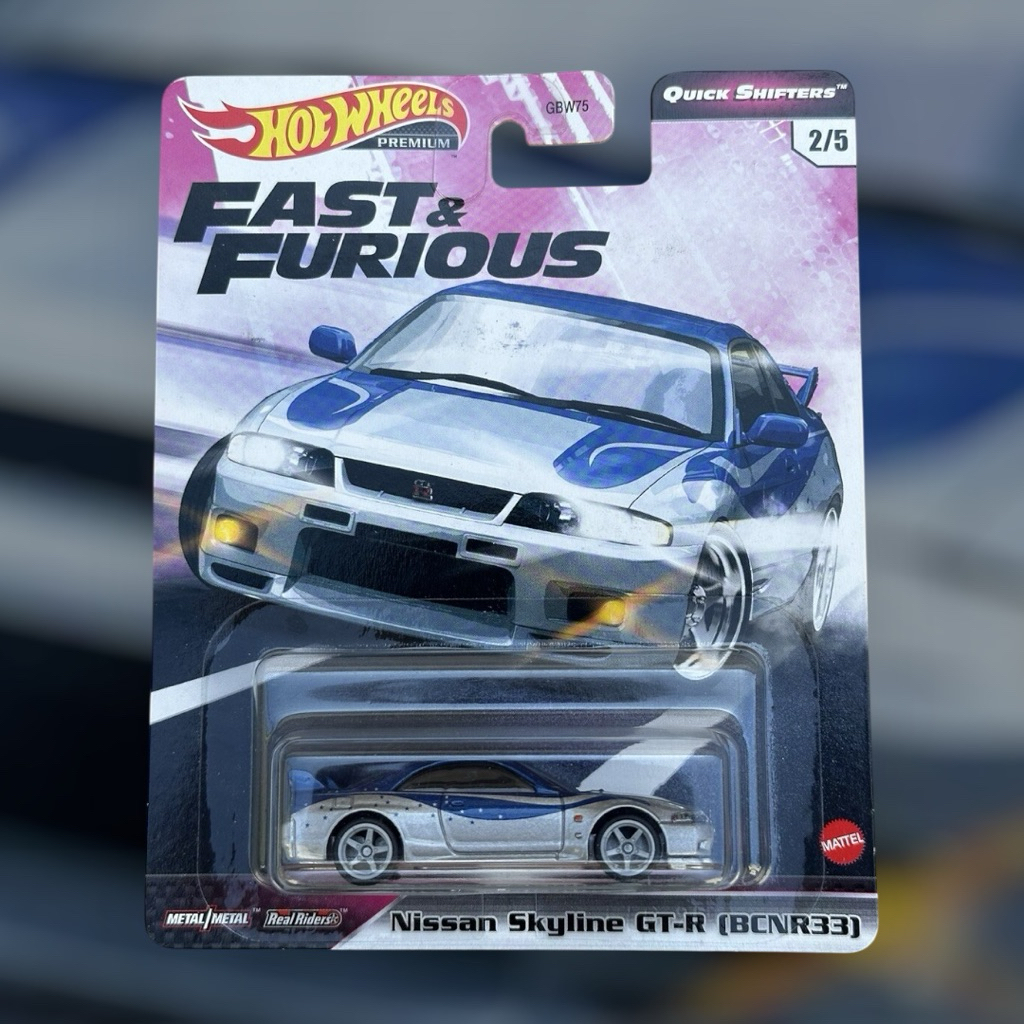 Hot Wheels Premium Fast & Furious Nissan Skyline GT-R (BCNR33) รุ่น Quick Shifters