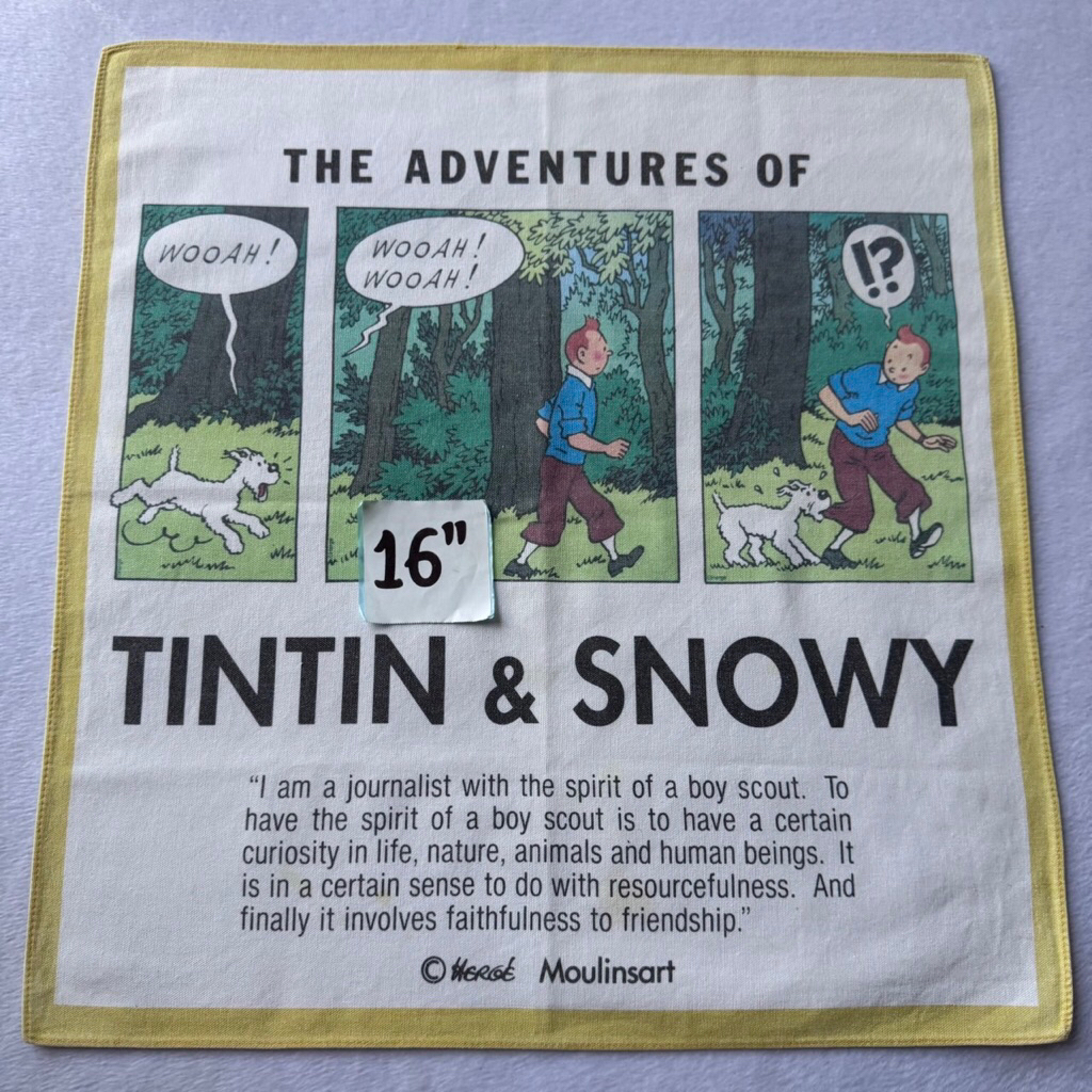 Tintin & Snowy ผ้าเช็ดหน้า