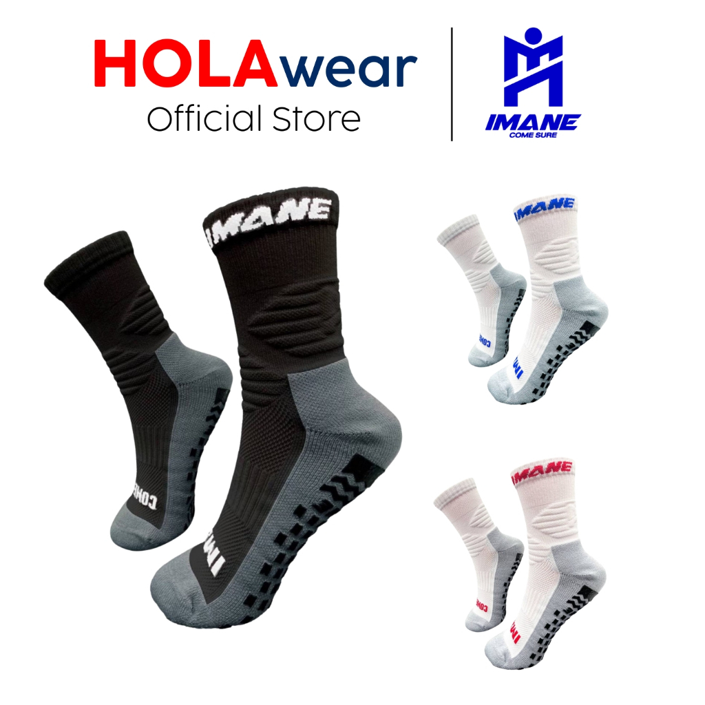 ถุงเท้าฟุตบอล กันลื่น IMANE IMC4001 ถุงเท้าครึ่งแข้ง