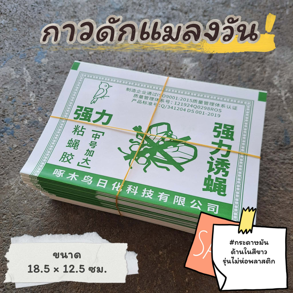 #ราคาต่อ 100 แผ่น แผ่นกาวดักแมลงวัน กาวดักแมลงวัน