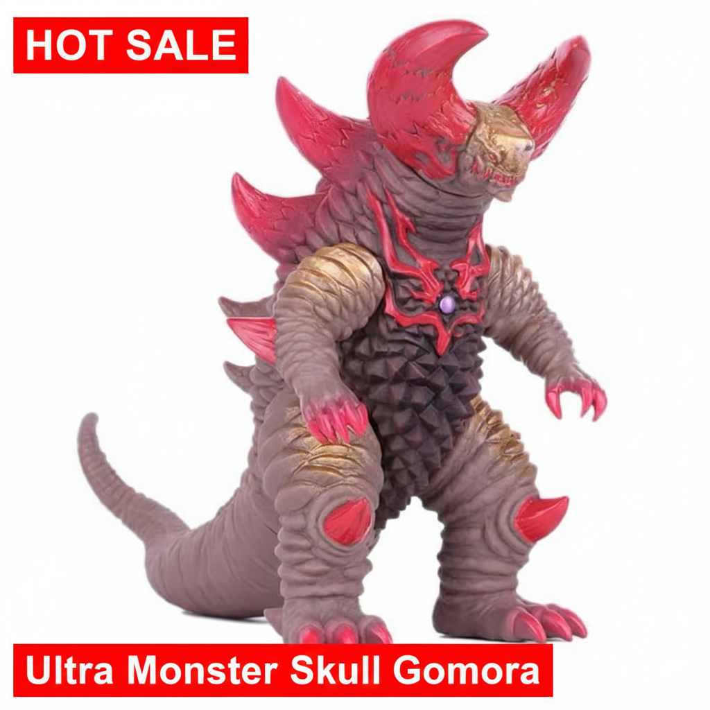 🦖Ultra Monster Skull Gomora ตัวใหญ่ งานซอฟท์ไวนิล ขนาดประมาณ 17 ซม.  ขยับจุดได้ 6 จุด ก็อตซิลล่า สัตว์ประหลาดอุลตราแมน