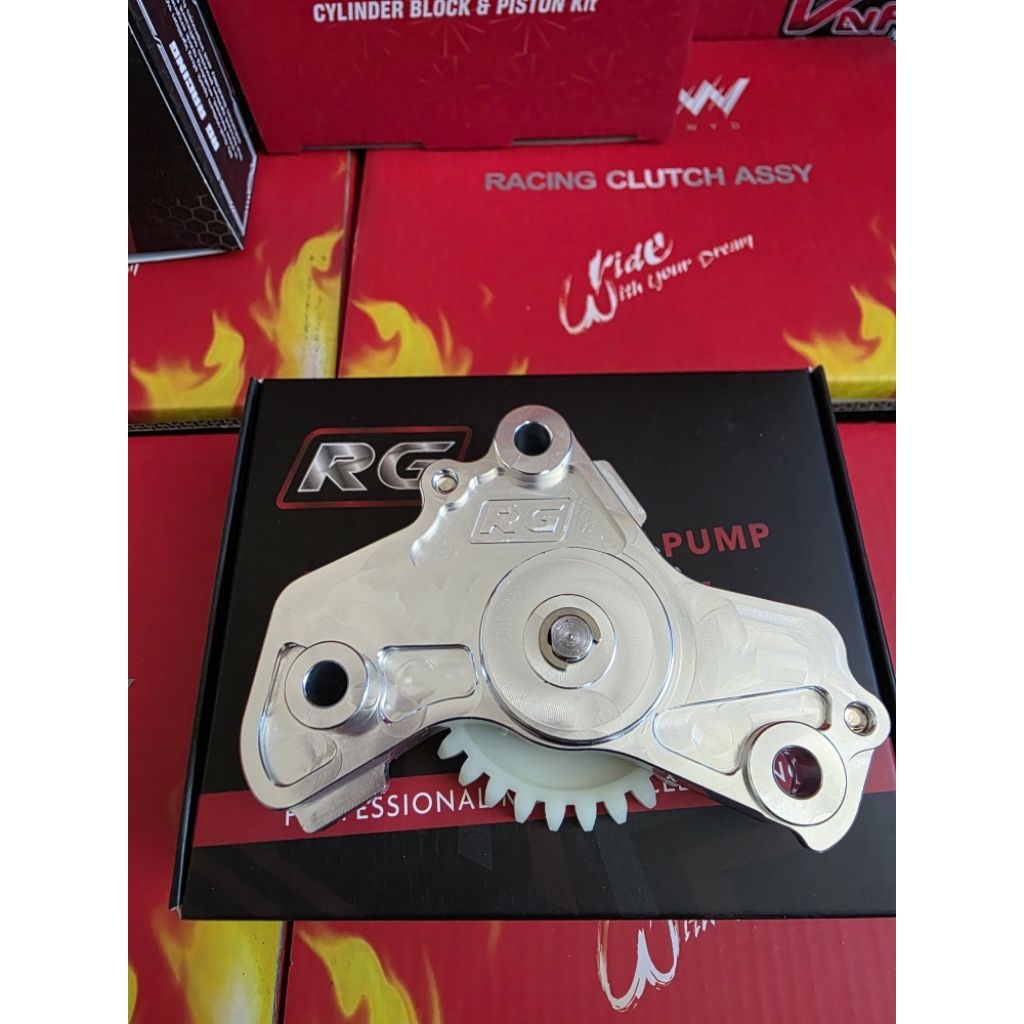 ปั๊มน้ำมันเครื่องแต่ง เวฟ125 งาน CNC แบรนด์ RG ลดปัญหาลูกติด แรงกว่าเดิม พร้อมส่ง ปั้มน้ำมันRG