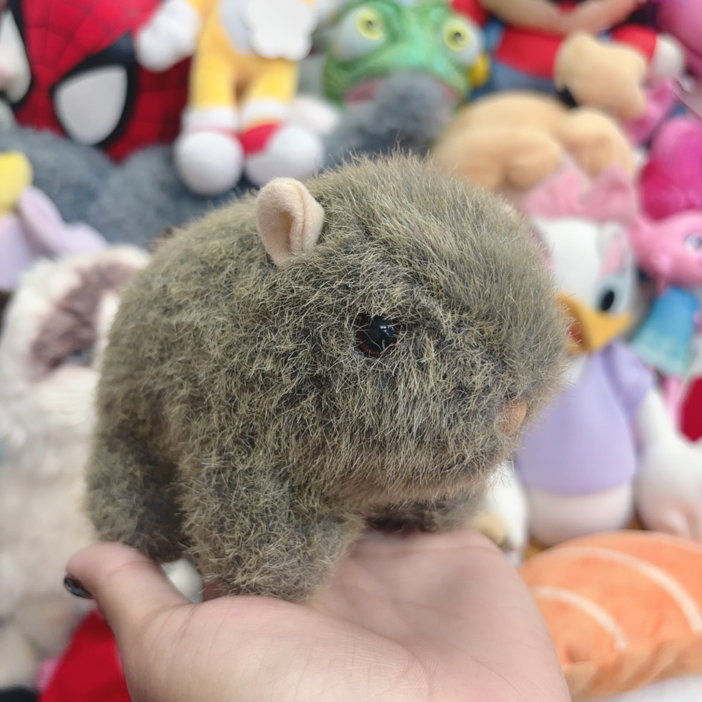ตุ๊กตาวอมแบต ขนเก่า ตุ๊กตาสัตว์เหมื่อนจริง Wombat Stuffed Animals Vintage Plush toy