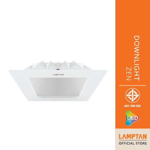 【สินค้าเกรด B】 LAMPTAN โคมไฟ LED DOWNLIGHT ZEN หน้าสี่เหลี่ยม