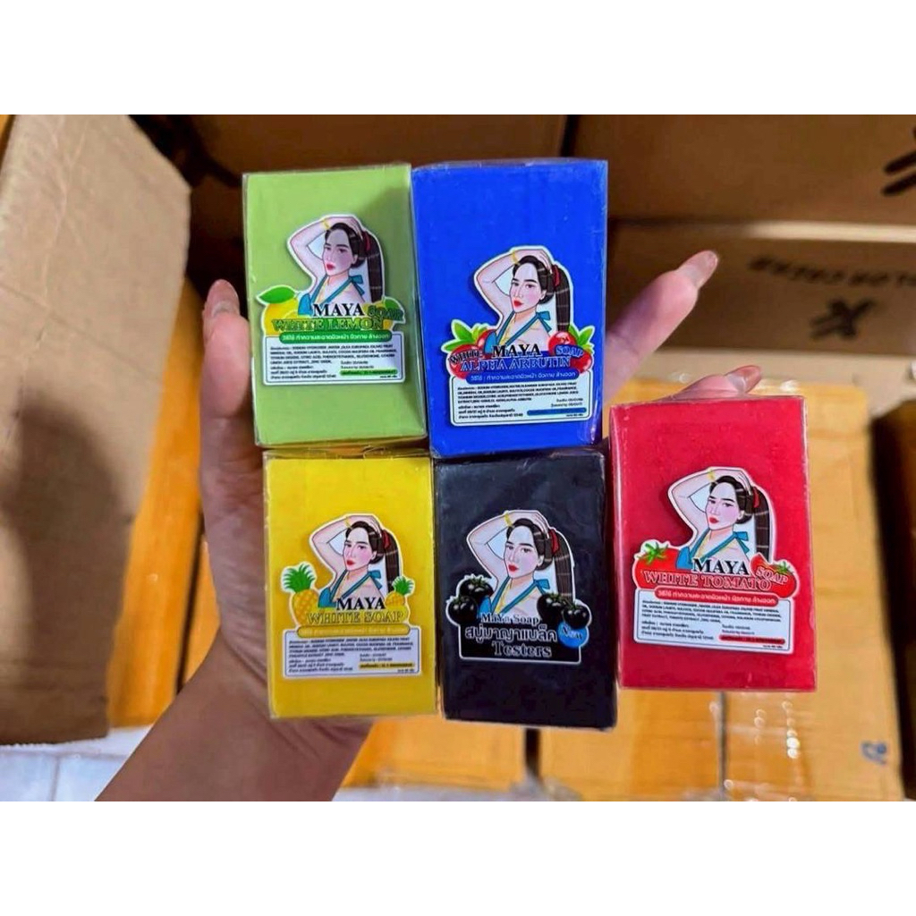 สบู่มาญา Maya White Soap มาญา ไวท์ โซป ขนาด 60กรัม (มี 4 สูตรให้เลือก)