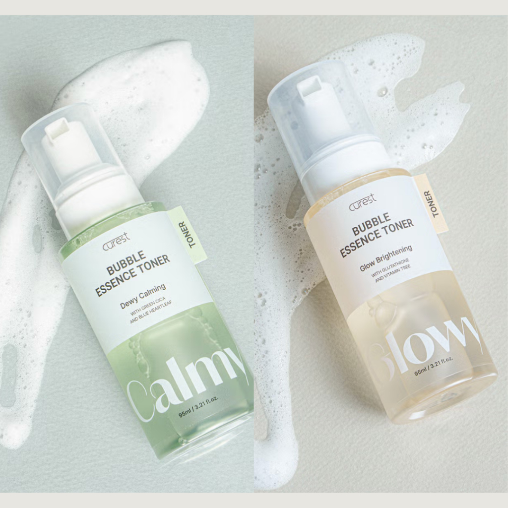 "มี 2 สูตร" Curest Bubble Essence Toner 95 mL สูตร Dewy Calming / Glow Brightening โทนเนอร์เพื่อผิวฉ่ำโกลว