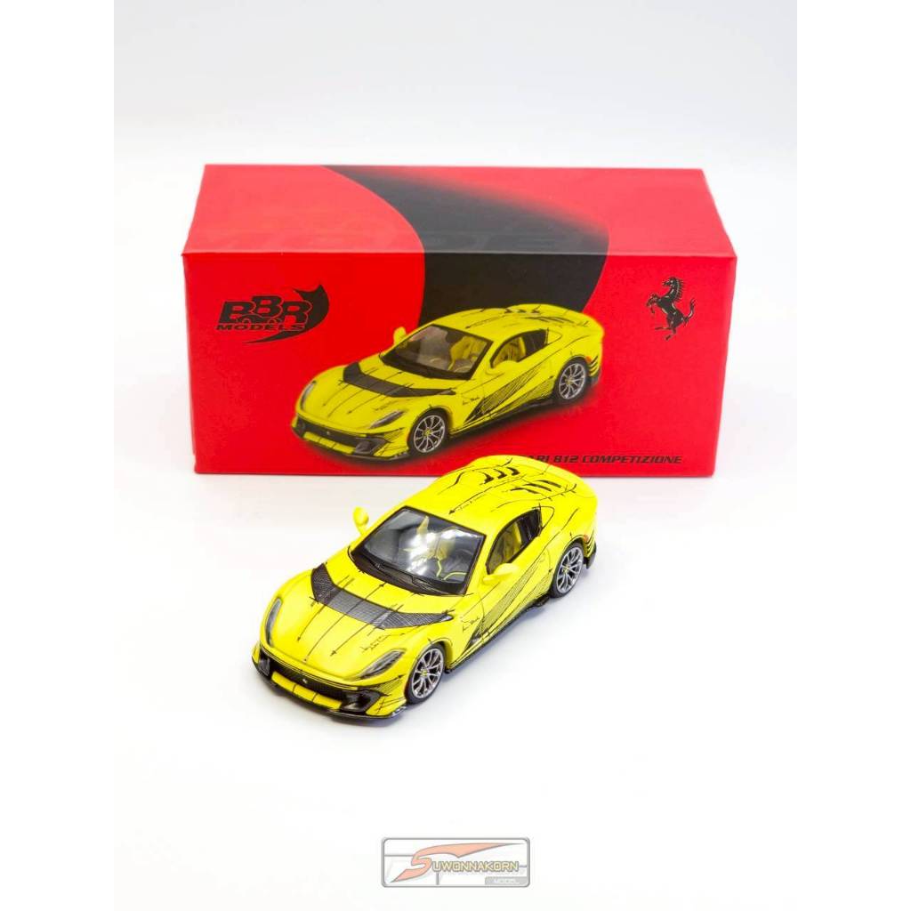 BBR 1/64 Ferrari 812 Competizione Tailor Made Matte -Yellow