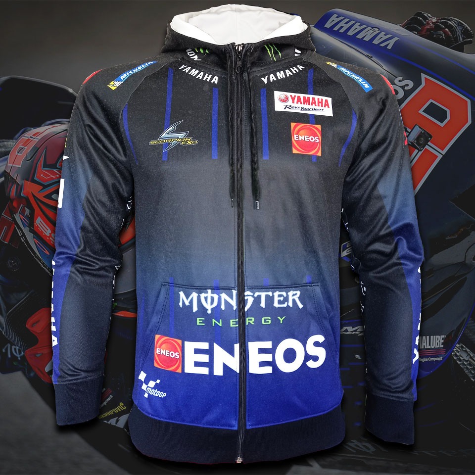 เสื้อแจ็คเก็ต โมโตจีพี Jacket MotoGP เสื้อทีม Monster Energy Yamaha แจ็คเก็ต-มอเตอร์ไซค์ #MG0023 รุ่